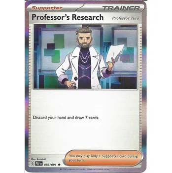Společenská hra Pokémon karta Professor's Research 088/091 Holo - Paldean Fates