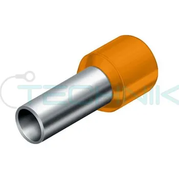 Kabelové oko DI 0,5-10 oranžová Dutinka izolovaná,průřez 0,50mm2/délka 10mm,dle DIN46228