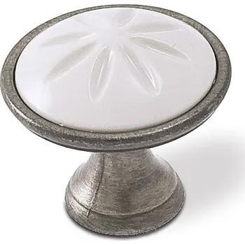 Nábytkové kování Retro nábytková úchytka LINDA, kov / plast, zinek, průměr 34 mm 1919-34 ZN28 A4