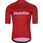 HOLOKOLO Cyklistický dres s krátkým rukávem - GEAR UP - červená