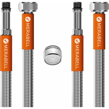 Merabell Aqua M0015 G3/8" M10x1 hadice dlouhý závit 70 cm 2 ks + perlátor