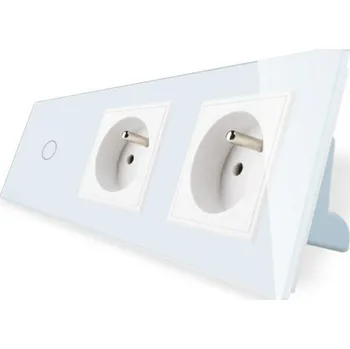 vypínač WELAIK dotykový vypínač ř.1+zásuvka FR+ zásuvka FR- bílá set.