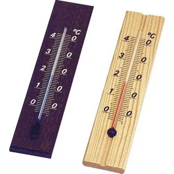 Domácí teploměr M.A.T. GROUP Teploměr pokojový D12 12cm dřev.mořený