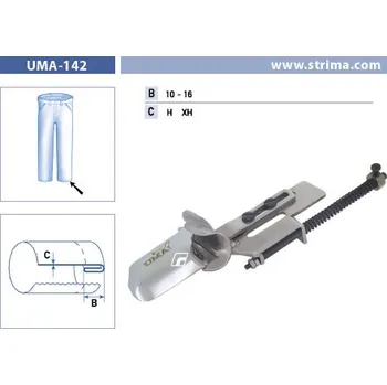 Texi Zakladač s podvinutím pro šicí stroje UMA-142 10-16 H