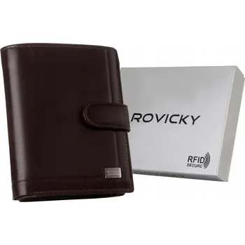 Peněženka Elegantní pánská peněženka z pravé kůže Hlavní barva \ zapínání: hnědá \ západka