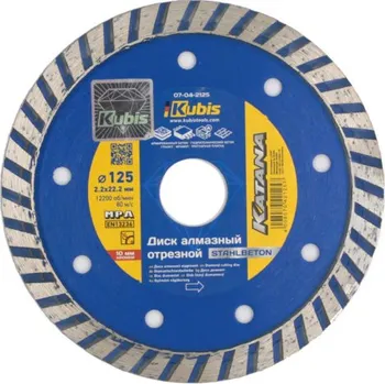 Řezný kotouč Procraft 07-04-2125 kotouč diamantový řezný TURBO STAHLBETON 125*22.2 mm, 2.2*10 mm, KATANA