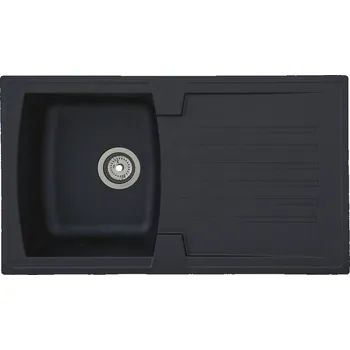 Nerezový dřez Respekta Vestavný dřez Boston, 500 × 860 × 200 mm, černý BOSTON 86X50 SCHWARZ