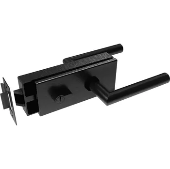 Dveřní kování UMAKOV Zámek pro sklenené dveře BLACK + zámek PZ