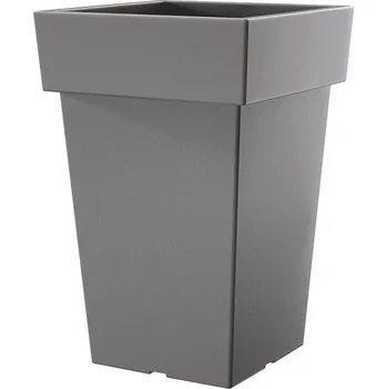 Prosperplast Květináč vysoký LOFLY SQUARE 19,3 cm - barva: šedý kámen