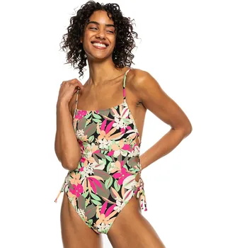 Dámské plavky plavky Roxy PT Beach Classics Lace Up Op - KVJ8/Anthracite Palm Song S M