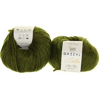 Příze Gazzal Baby Wool XL 840 tmavá khaki
