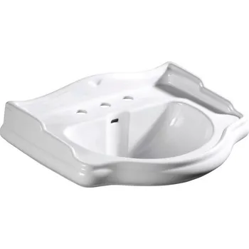 Umyvadlo Kerasan RETRO keramické umyvadlo 69x52cm, 3 otvory, bílá