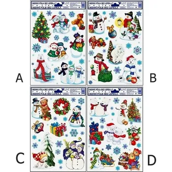 Okenní dekorace Anděl Okenní fólie adhézní barevná s ledními medvědy 30x20cm motiv C