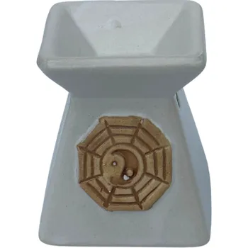 Aroma lampa MALS Jin a Jang Aromalampa Barva: Bílá - hranatá