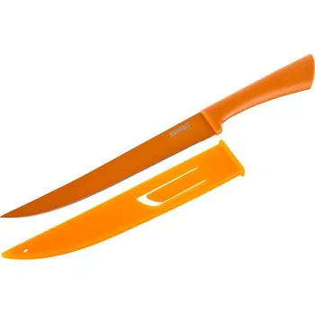 Kuchyňský nůž Banquet Nerezový porcovací nůž s nepřilnavým povrchem FLARET 33,5cm oranžová