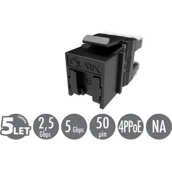 Rozvaděč Rychlozařezávací keystone Solarix CAT6 UTP SXKJ-6-UTP-BK-NA Component Level a 4PPoE certifikace 25286803