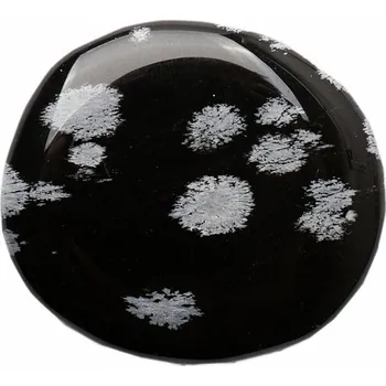 Obsidián vločka placička cca 4 - 5 cm