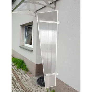 Stříška nad vchodové dveře boční stěna LANITPLAST UNI bílá / PC LG1494