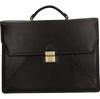 Pánská aktovka Pánská kožená aktovka Katana Monaco - tmavě hnědá