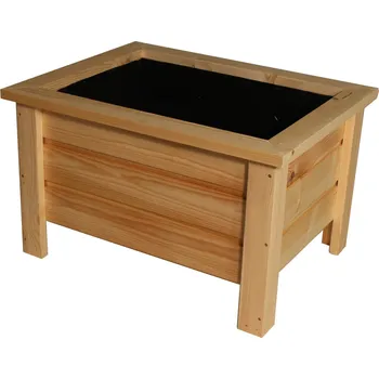 Květináč Dřevěný květináč Krušnohorský nábytek 3KV2 Maceta 58 x 45 x 37 cm borovice/smrk přírodní bez nátěru