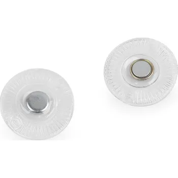 Skryté magnetické zapínání k našití Ø8 mm, barva 1 transparent kulaté