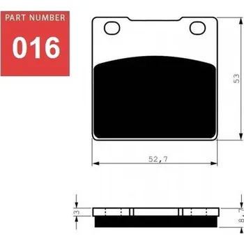 Brzda pro motocykl 016 S3 brzdové destičky GOLDFREN