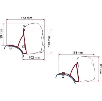 Příčník na automobil Adaptér F45/F43 Kit Renault Trafic - Opel Vivaro - Nissan Primastar