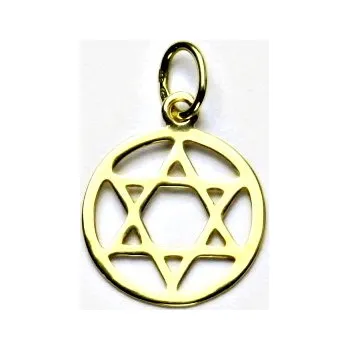 Přívěsek Zlatý přívěsek Davidova hvězda - P1314 - žluté zlato (Přívěsek davidova hvězda ze žlutého zlata)