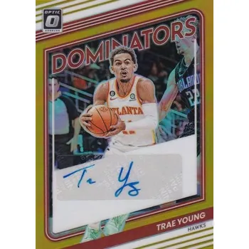 Sběratelství AUTO karta TRAE YOUNG 22-23 Donruss Optic Dominators /10