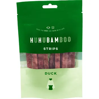 Pamlsek pro psa Huhubamboo kachní proužky 75g
