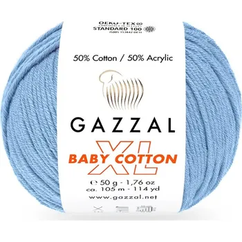 Příze Gazzal Příze Baby cotton XL 3423XL světle modrá
