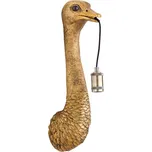 Bronzová antik nástěnná lampa pštros Ostrich bronze - 18*15*57 cm / E27