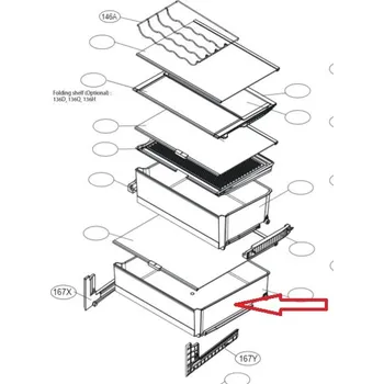 Příslušenství pro lednici AJP76134809 - Šuplík pro chladničku LG