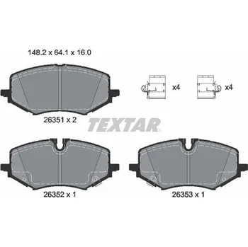 Brzdová destička Sada brzdových destiček, kotoučová brzda TEXTAR 2635102