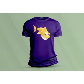 Chlapecké tričko Dětské bavlněné tričko Shark 3. velikost 152 Purpurová