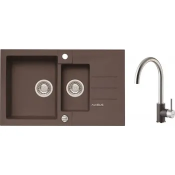 Granitový dřez Alveus SET ROCK 70 /03 + BATERIE ELZA 03 + 5 % sleva v košíku s kódem SLEVA5