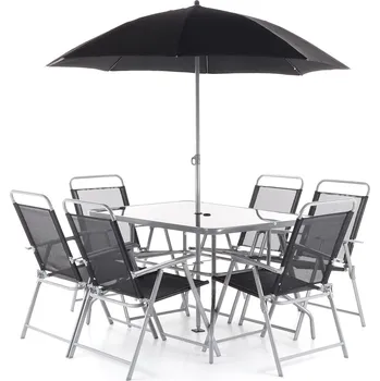 Zahradní sestava Stolová sestava VEGAS Maria set 6 se slunečníkem