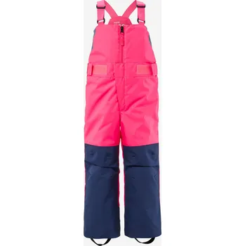 Snowboardové kalhoty WEDZE Dětské lyžařské kalhoty s laclem 500 Pull'n'Fit tmavě modro-růžové 5 LET MODRÁ|RŮŽOVÁ