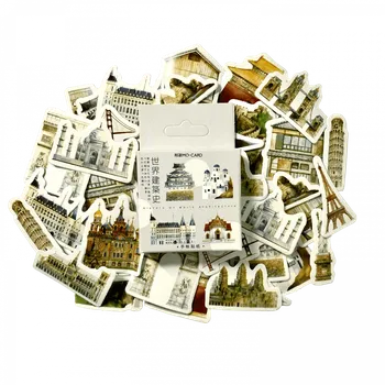 samolepka Sada samolepek - Památky světa (46ks)