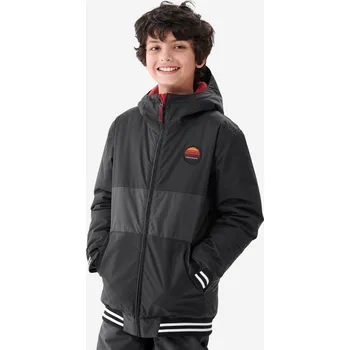 DREAMSCAPE Dětská snowboardová bunda 100 6 LET ČERNÁ|ČERVENÁ|ŠEDÁ
