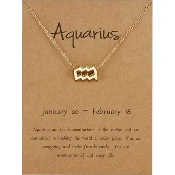 Přívěsek Vodnář - Znamení zvěrokruhu - Přívěsek na krk (Chirurgická ocel) (Řetízek s přívěskem, Vodnář, Zvěrokruh (Chirurgická ocel))