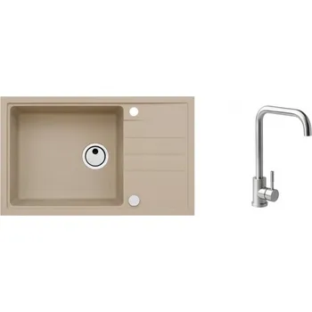 Granitový dřez Alveus SET INTERMEZZO 130/55+BATERIE ANGLE + 5 % sleva v košíku s kódem SLEVA5