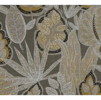 Tapeta A.S. Création | Vliesová tapeta na zeď Famous Garden 39346-3 | 0,53 x 10,05 m | okrová, hnědá, béžová + Okrová, hnědá, béžová vliesová tapeta na stěnu 393463 v rozměru 0,53 x 10,05 m