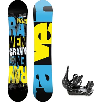 Snowboarding Dětský snowboard komplet Raven Gravy junior mini + vázání S230 black Velikost: 135 cm, Velikost vázání: M/L
