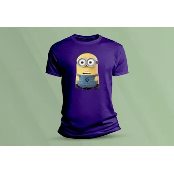 Chlapecké oblečení Dětské bavlněné tričko Mimoni 2. velikost 140 (9-11 let) Purpurová