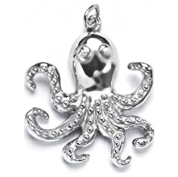 Přívěsek Stříbrný přívěsek chobotnice čiré zirkony - P1439 (Stříbrná chobotnice se zirkony)