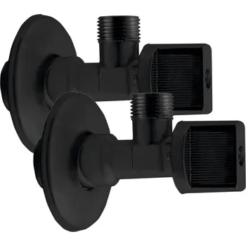Instalatérský materiál Rohový kulový ventil 1/2"x3/8", pár, černá mat 5306B