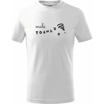 Dívčí tričko Dětské dívčí tričko - Malé TORNÁDO Barva: Bílá, Barva potisku: Černá, Velikost: 18 měsíců