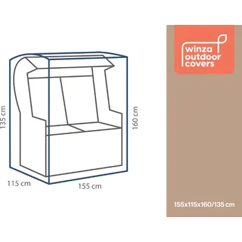 Zahradní pohovka Obal na plážové křeslo 155x115x160/135 cm Winza