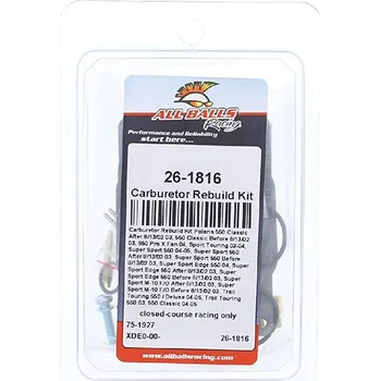 Palivový systém pro motocykl ALL BALLS sada na opravu karburátoru POLARIS 550 CLASSIC 04-05, 550 PRO X FAN 04, sport TOURING 03-04, SUPER sport 550 04-05, SUPER sport EDGE 550 04, TRAIL TOURING 550 / DELUXE 04-05, TRAIL TOURING 550 03 (ALL BALLS sada na opravu karburátoru POLARIS 550